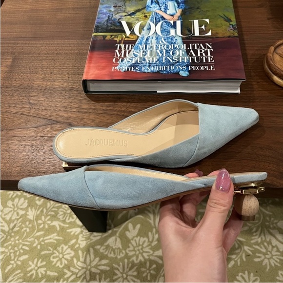 Jacquemus Blue Suede Heels - Picture 3 of 6